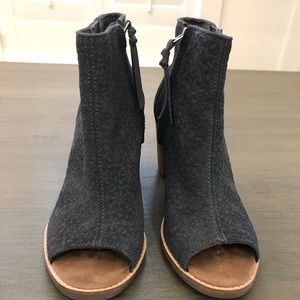 Toms Open Toe Booties